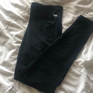 Black plain high waisted leggings